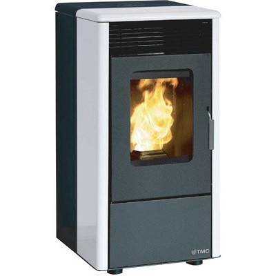 Estufa pellet TMC 810  Elegance  Negro-blanco, 9 Kw.