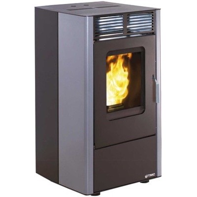 Estufa pellet. TMC 600 Compact. Negro-Gris. 7,4  Kw.