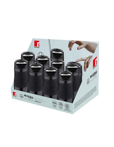 TERMO MUG 400 ML. A.INOX. NEGRO