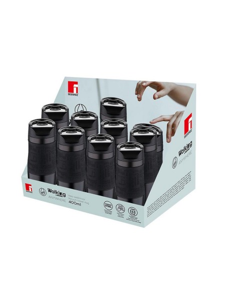 TERMO MUG 400 ML. A.INOX. NEGRO