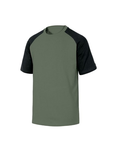 CAMISETA ALGODON VERDE/NEGRO T/L