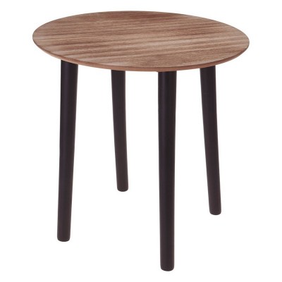 MESA MADERA Ø 39X40 CM. MADERA/NEGRO