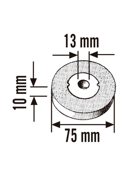 MUELA ABRASIVA 75X10X13MM RATIO