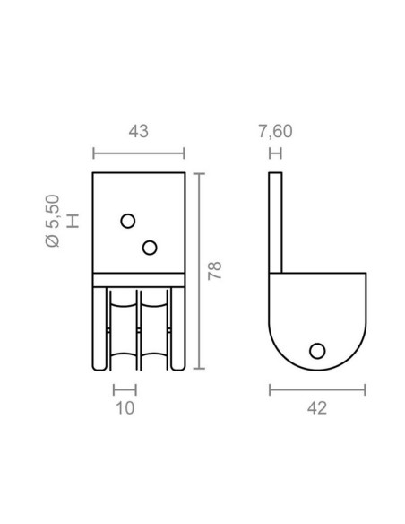 POLEA FRONTAL PERGOLA TOLDO. BLCO.