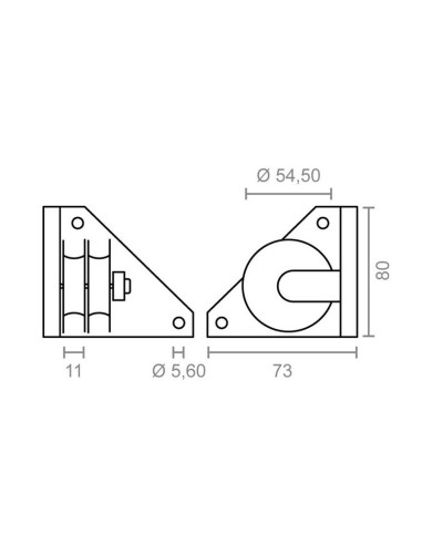 POLEA LATERAL PERGOLA TOLDO. BLCO.