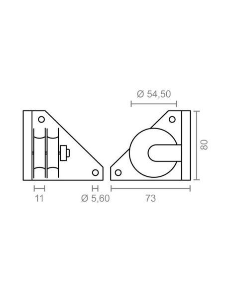 POLEA LATERAL PERGOLA TOLDO. BLCO.