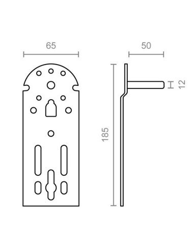 SOPORTE EJE TOLDO PARED. BLCO. 2 UN.