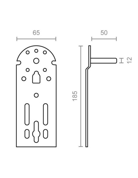 SOPORTE EJE TOLDO PARED. BLCO. 2 UN.