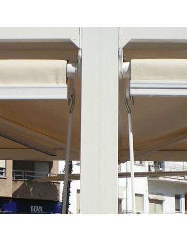 SOPORTE EJE TOLDO PARED. BLCO. 2 UN.