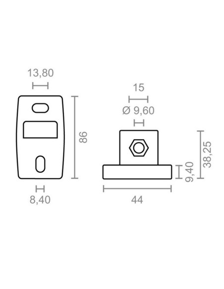 SOPORTE PARED TOLDO. BLCO. 2 UN.