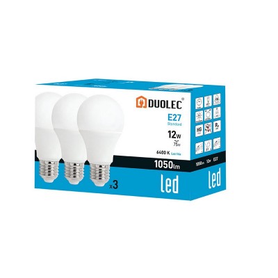 PACK3 STAND. LED DUOLEC 12W 6400K 1050LM