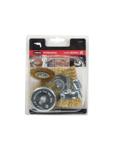 JUEGO 5 CEPILLOS SURTIDO RATIO
