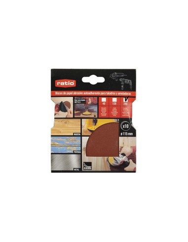 10 DISCO ABRASIVO AUTOADH DIAM 115 G.240