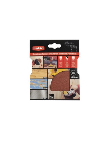 10 DISCO ABRASIVO AUTOADH DIAM 115 G.120