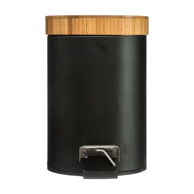 SERIE NATUREO. CUBO PEDAL 3L.NEGRO BAMBU