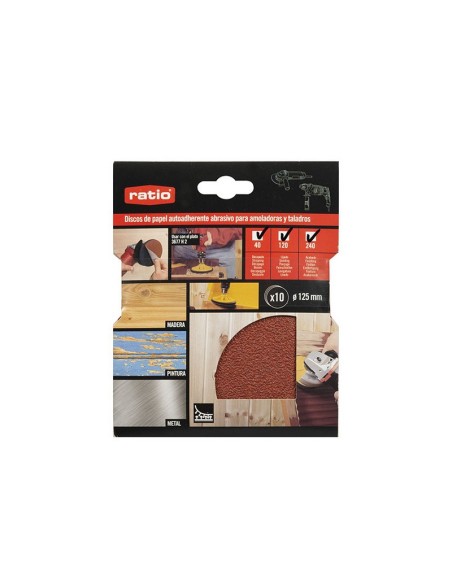 10 DISCO ABRASIVO AUTOADH DIAM 125 SURTI