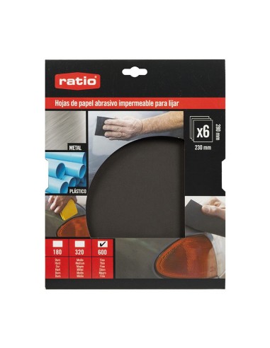 6 HOJAS PAPEL IMPER  230X280 GR.600