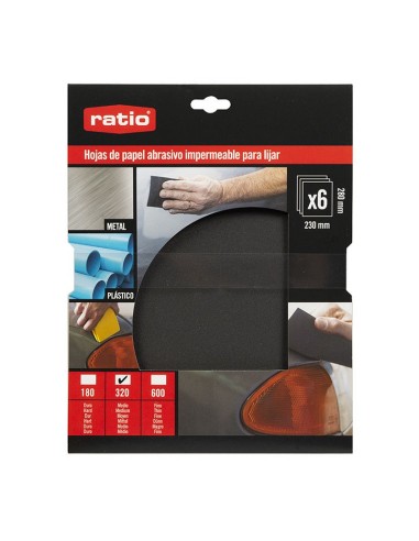 6 HOJAS PAPEL IMPER  230X280.GR.320 RATI