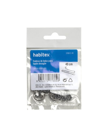 CADENA TAPON LAVABO 40CM. HABITEX
