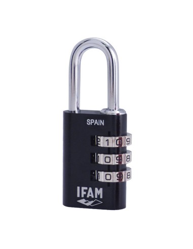 CANDADO ALUM. COMBINACION  NEGRO. 30 MM.