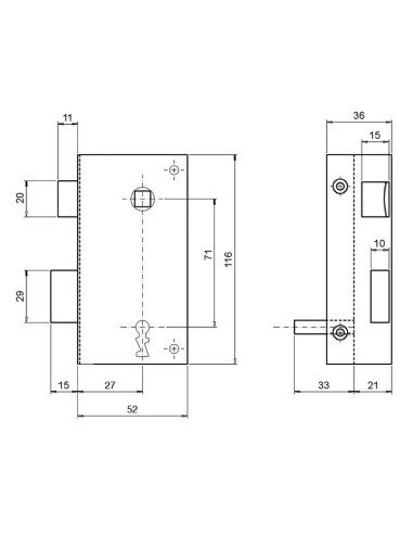 CERRAD. RUSTICA 47A 50mm DERECHA.