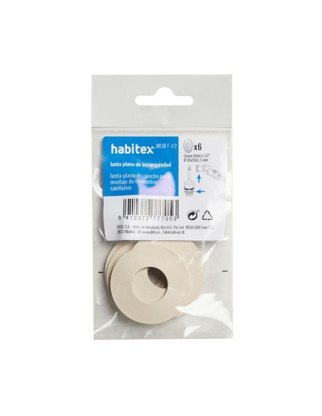 JUNTA PLANA GOMA BCA.1/2. BOLSA. 6 UN.