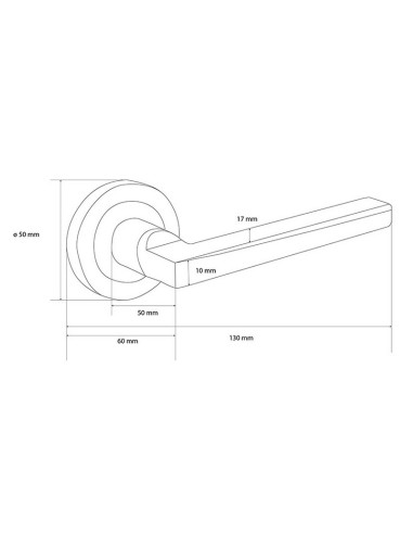 MANILLA. ROSETA Ø 50 mm. R200. NIQ. SAT.