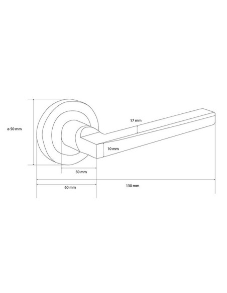 MANILLA. ROSETA Ø 50 mm. R200. NIQ. SAT.