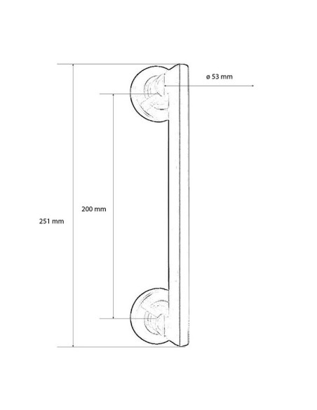 MANILLON. C/ROSETA. Ø50 MM.  NEGRO.