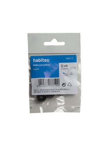 SOLETA GRIFOS, GOMA 14MM BOLSA.10 UN.