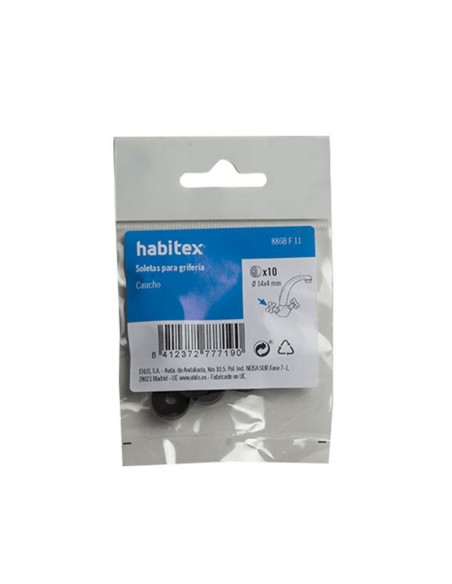 SOLETA GRIFOS, GOMA 14MM BOLSA.10 UN.