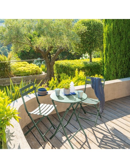 SILLA METÁLICA.PLEGABLE. VERDE