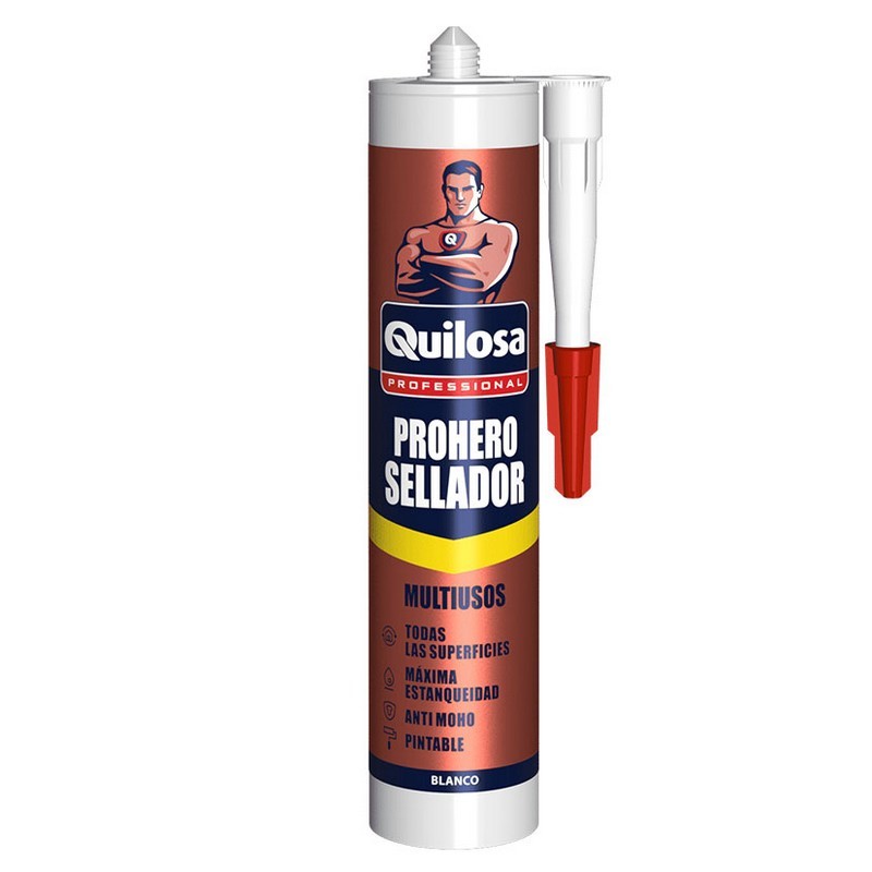 Sellador baño perfecto silicona neutra QUILOSA 280 ml.