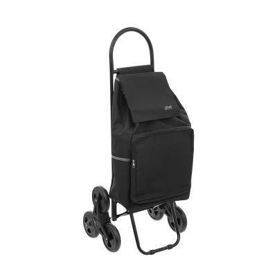 CARRO COMPRA TROLLEY 6 RUEDAS NEGRO