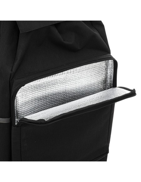 CARRO COMPRA TROLLEY 6 RUEDAS NEGRO