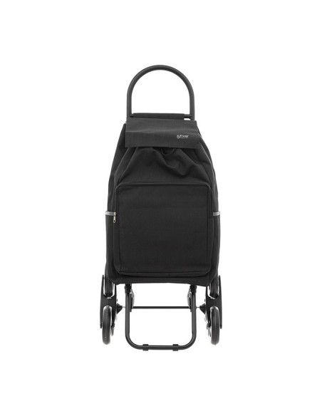 CARRO COMPRA TROLLEY 6 RUEDAS NEGRO