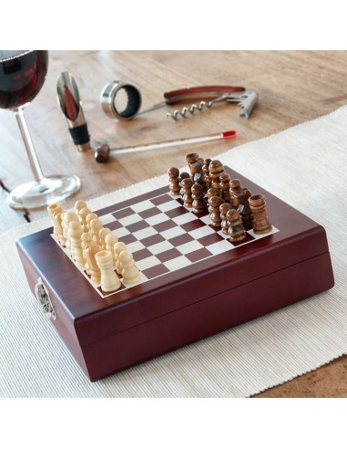 ESTUCHE ACC.VINO+AJEDREZ INNOVAGOODS