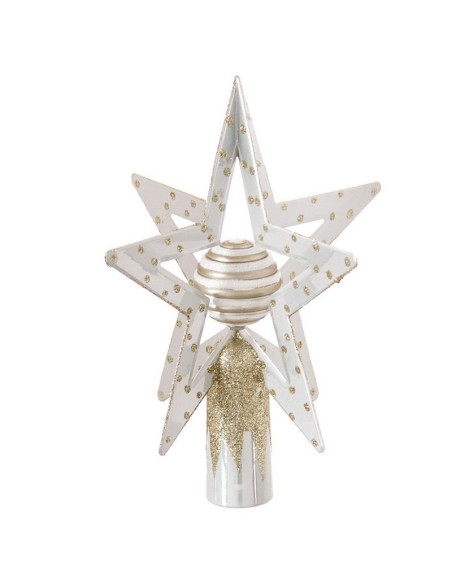 ESTRELLA ARBOL NAVIDAD BCA./DORADA
