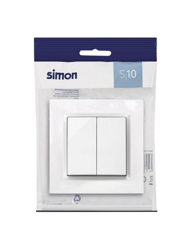 DOBLE CONMUTADOR SERIE 10 BLANCO