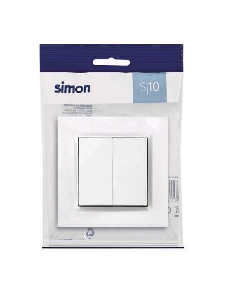 DOBLE CONMUTADOR SERIE 10 BLANCO