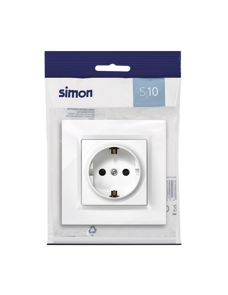 ENCHUFE SCHUKO SERIE 10 BLANCO