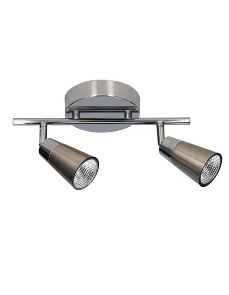 APLIQUE LED VITRO 2 FOCOS 10W CROMADO