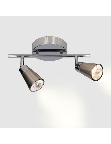 APLIQUE LED VITRO 2 FOCOS 10W CROMADO