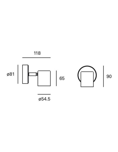APLIQUE KEEPER 1 FOCO S/BOMBILLA NEGRO