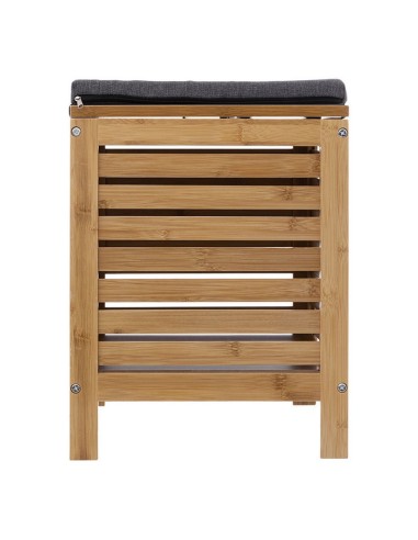 BANCO ALMACENAMIENTO BAMBU 35X35XH.45CM