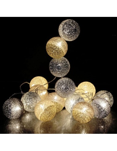 GUIRNALDA LUZ 16 LED PLATA/ORO CMP