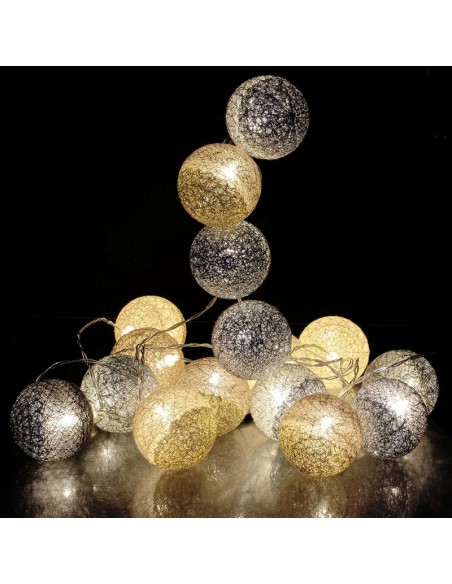 GUIRNALDA LUZ 16 LED PLATA/ORO CMP