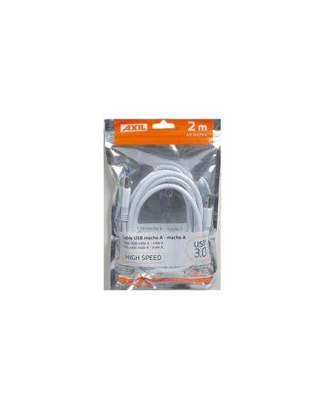 CABLE USB MACHO A, USB 3.0, BCO. 2,0 M.