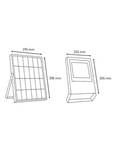 PROYECTOR SOLAR LED MERCURIO 100W IP65