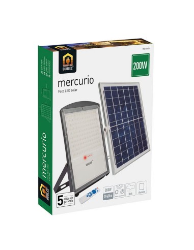 PROYECTOR SOLAR LED MERCURIO 200W IP65